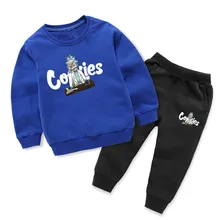 

Kids 2 Piece Hoodie and Pants Set, Cookies Pattern, Animal Play, Cute, for Teens 4-14, Fall