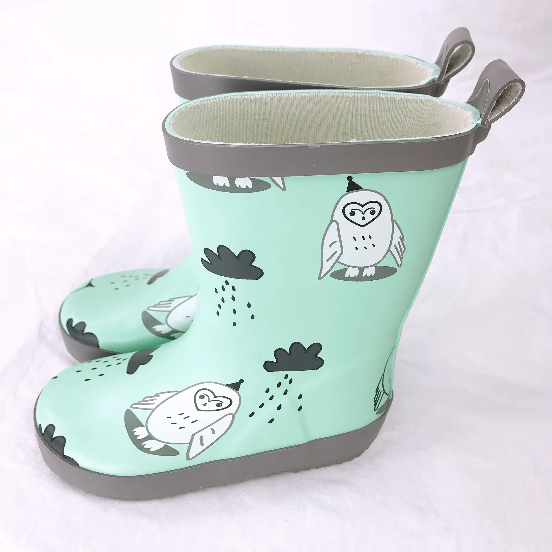 Резиновые сапоги для девочек и мальчиков; детские резиновые сапоги с принтом для девочек; Водонепроницаемая мягкая обувь для дождя; детская водонепроницаемая обувь; размеры 23-32