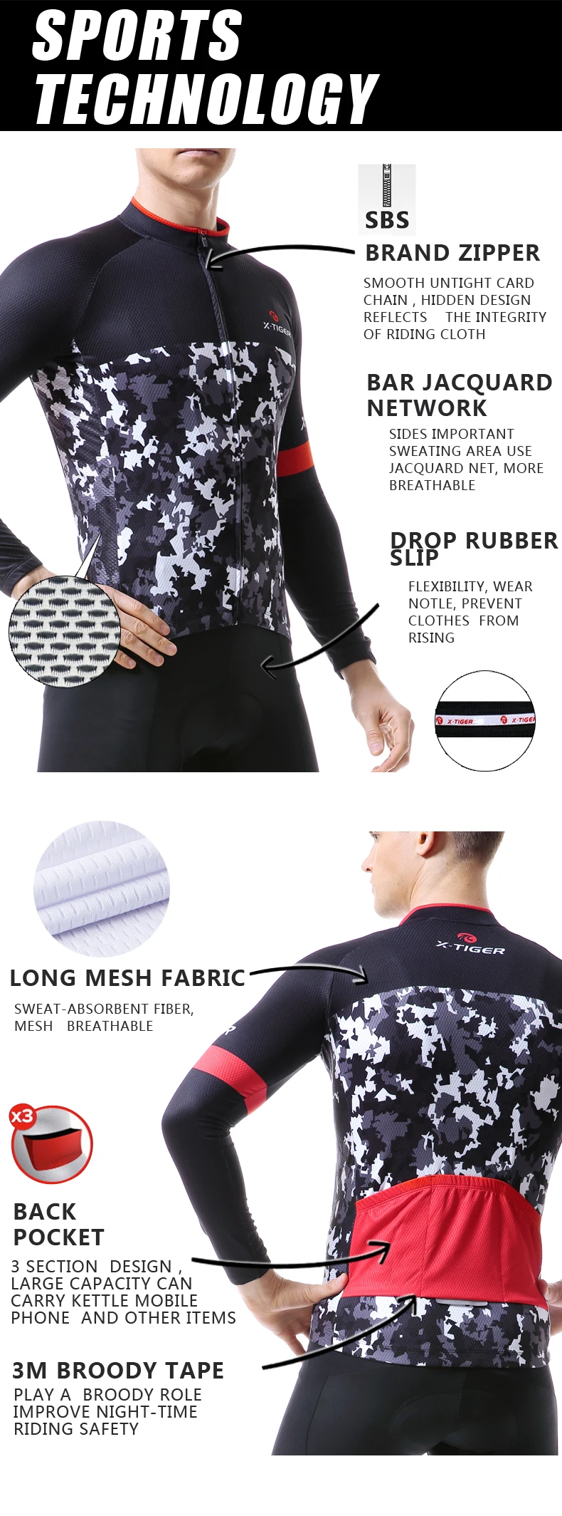 X-Tiger, мужские майки для велоспорта, Майо, Ropa Ciclismo, одежда для горного велосипеда, одежда для гонок, дышащая одежда для велоспорта