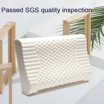 

Natural latex pillow memory foam massage pillow used for orthopedic memory pillow breathable honeycomb structure curve