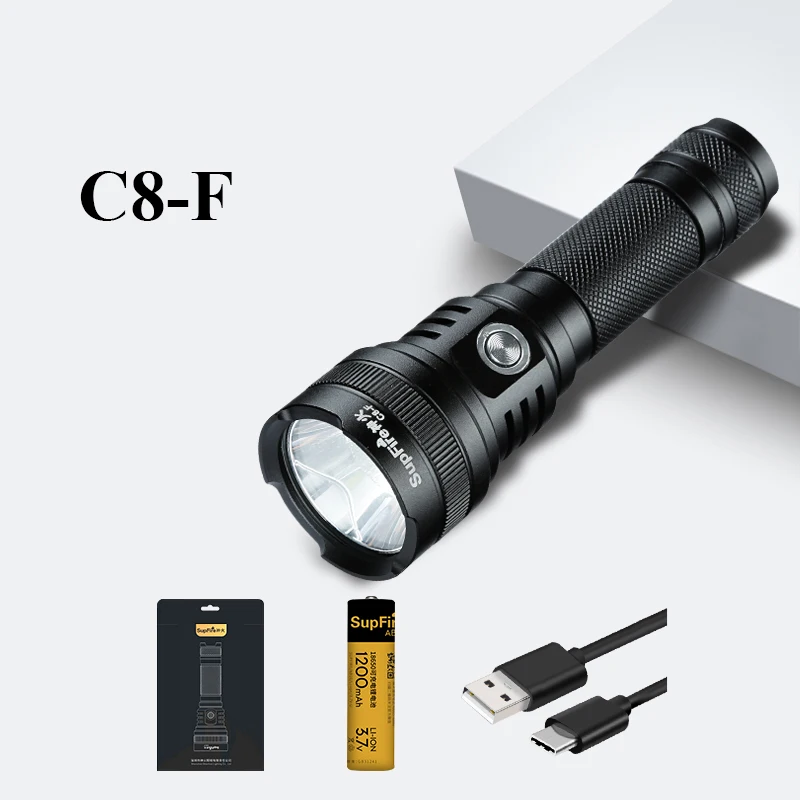 Супер мощный светодиодный светильник-вспышка SupFire C8-S фонарь 2500LM USB Linterna CREE T6 Перезаряжаемый 18650 светильник-вспышка для Convoy Sofirn C8