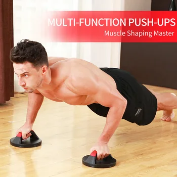 

Indoor fitness push-ups rack men's workout chest and abdomen rotatable push-up equipment home gym push-ups training assistant