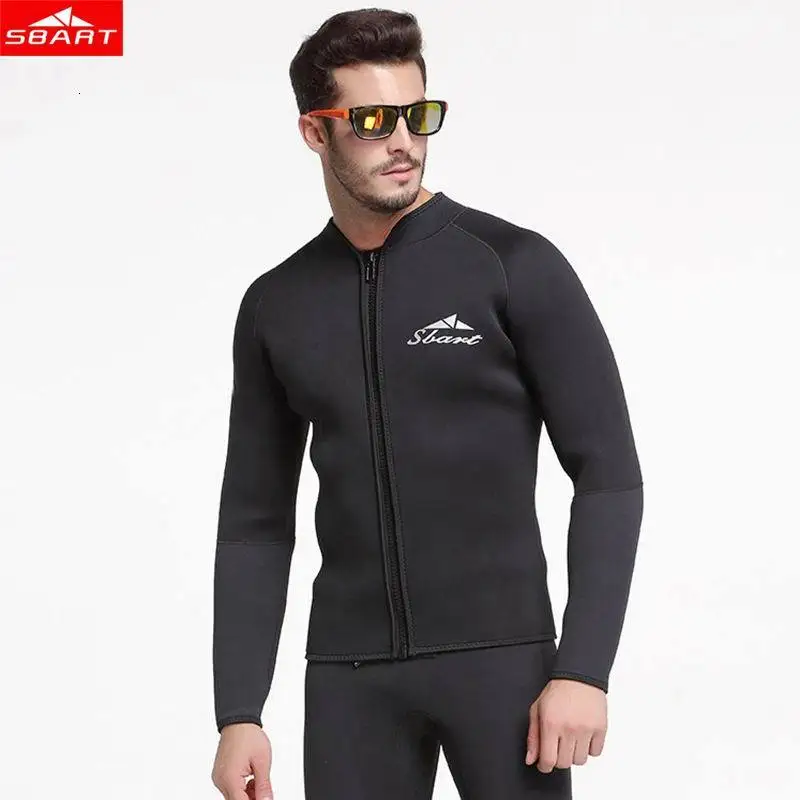 Sbart Winter Men 3mm 5mm Elastic neoprene Diving Jacket swimsuit Split surf Warm stretch spearfishing Tops swimming snorkel