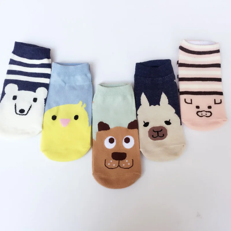 Женские короткие носки с изображением собаки милые хлопковые носки в уличном стиле милые Модные Повседневные Дышащие носки в Корейском стиле