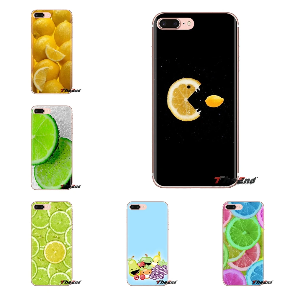 Silicone Cover Bag fruit Fresh Lemon Slice For iPhone XS Max XR X 4 4S 5 5S 5C SE 6 6S 7 8 Plus Samsung Galaxy J1 J3 J5 J7 A3 A5 |