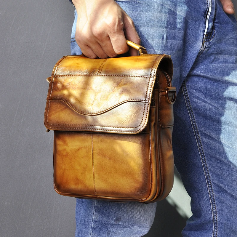 Качественная кожаная мужская модная повседневная сумка-тоут сумка-мессенджер Дизайнерская Дорожная сумка через плечо сумка " чехол для планшета для мужчин 144-w - Цвет: Серый