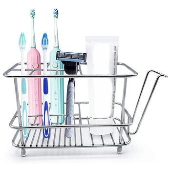 

Toothbrush Holder for Bathroom Wall or Counter Non-Slip Mat Drill-Free Toothbrush Organizer for Electronic Toothbrush