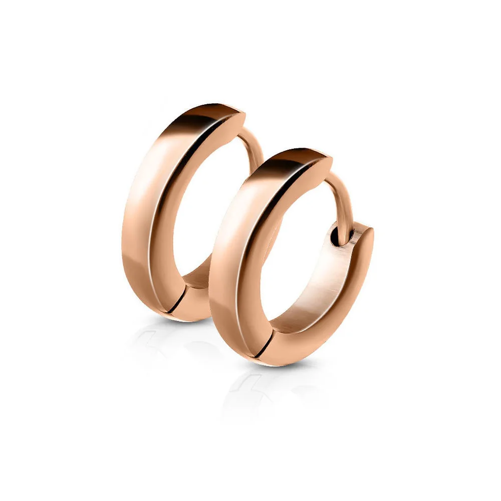 Rose Gold Серьги из нержавеющей стали для женщин и мужчин Brincos Pendientes хирургические металлические серьги-гвоздики серьга Brinco сережки orecchini Kolczyki - Окраска металла: Rose Gold