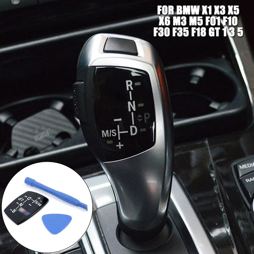 

Car Auto Gear Shift Knob Panel Sticker Part For BMW X1 X3 X5 F01 F10 F30 F35 F18