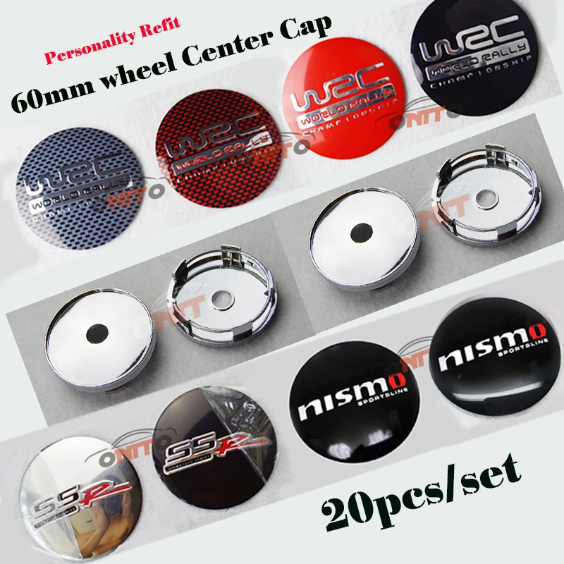 

20pc Chrome 60MM 3D Metal SSR NISMO WRC SSR emblem wheel center cap cover For OPEL Volkswagen Smart Mazda Citroen Peugeot Skoda
