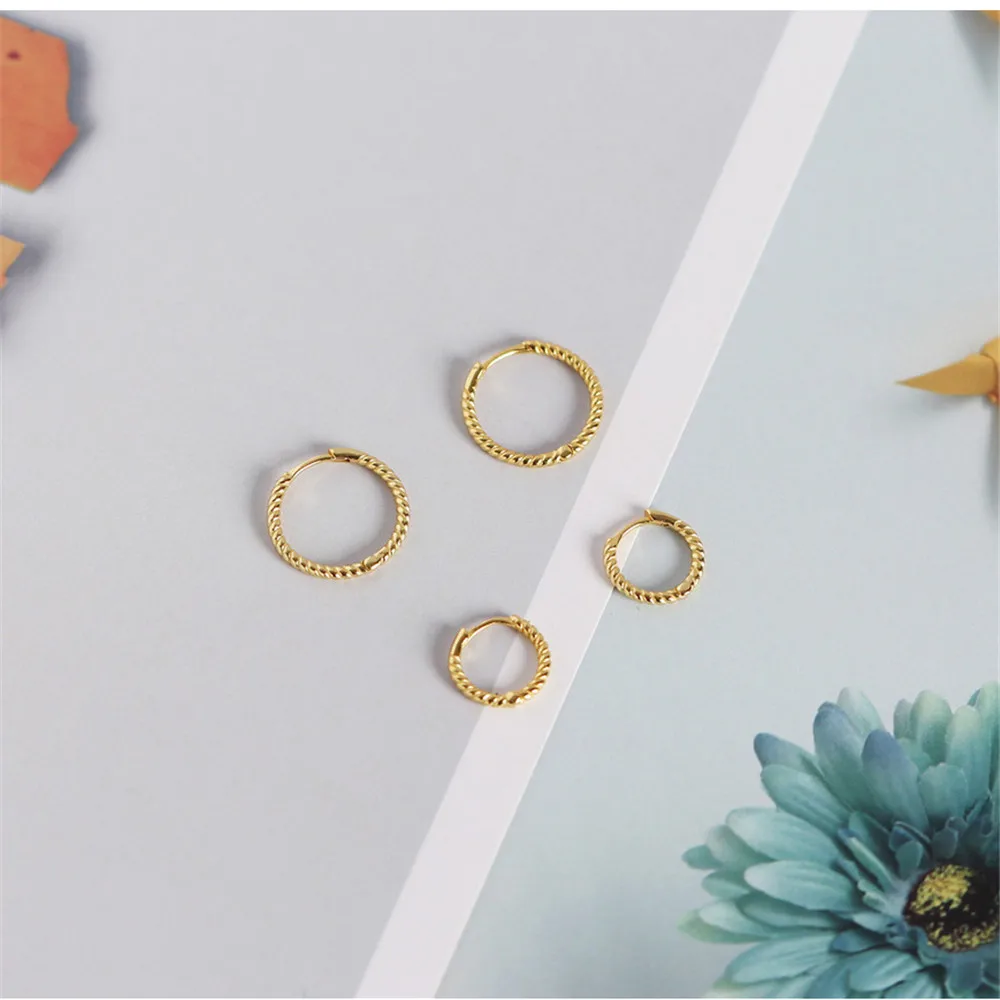 Женские серьги кольца с винтом ANDYWEN из стерлингового серебра 925 пробы в стиле панк