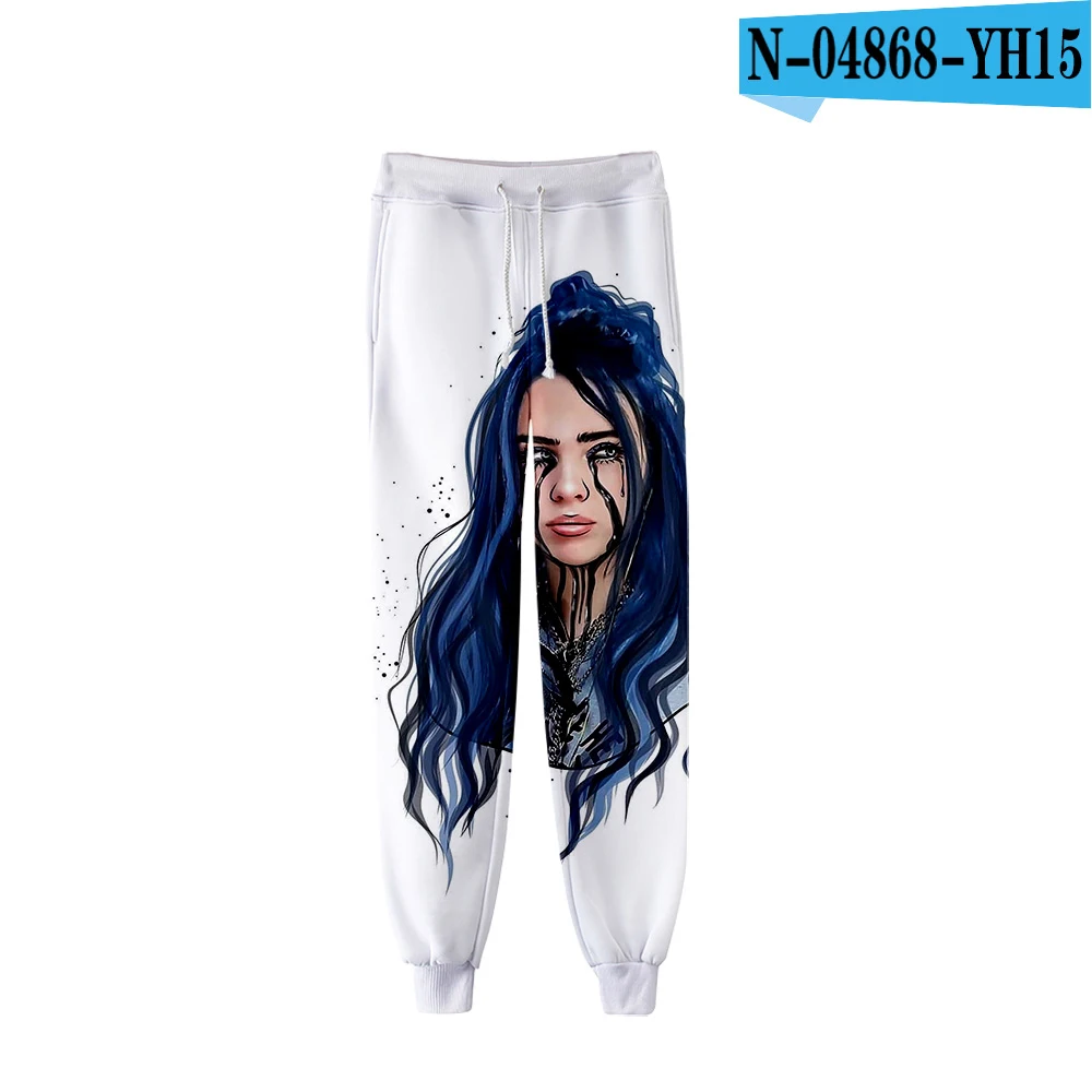 Новинка; повседневные брюки Billie Eilish с 3D принтом; популярные брюки для мужчин и женщин; модные удобные спортивные штаны для мальчиков и девочек; сезон осень-зима - Цвет: 3D pants