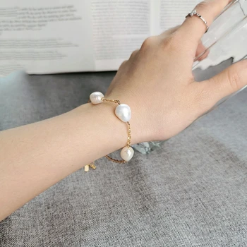 

Silvology 925 Sterling Silver Three Pearls Bracelets Natural Freshwater Pearl Minimalist Bracelets for Women Designers Jewelry