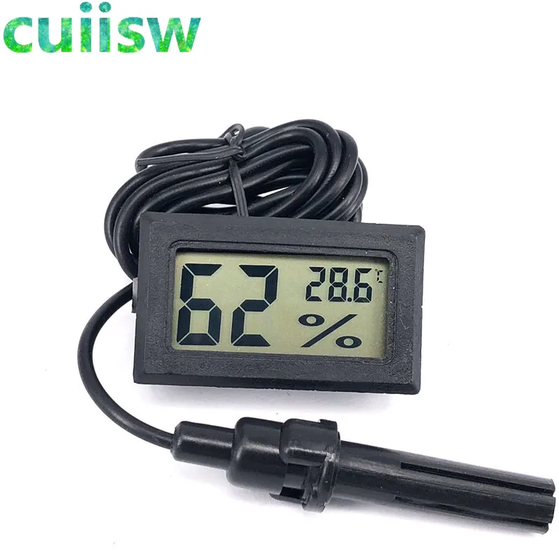 thermometer hygrometer Mini LCD Digital Thermometer Hygrometer Temperature Indoor Convenient Temperature Sensor Humidity Meter Gauge Instruments Cable