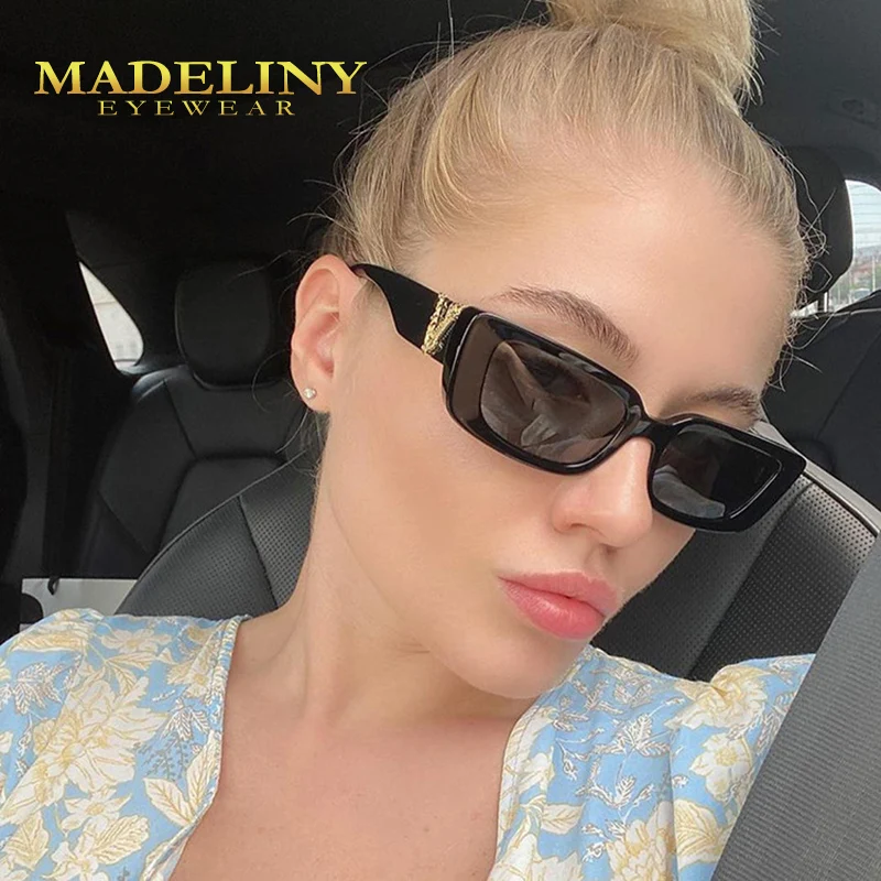 

MADELINY New Fashion Vintage Sunglasses Women Brand Designer Retro Sunglass Rectangle Sun Glasses Female Eyewears MA176