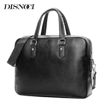 DISNOCI мужской портфель из натуральной кожи, деловая сумка для ноутбука, мужская сумка на плечо, повседневные сумки через плечо мужские сумки-мессенджеры