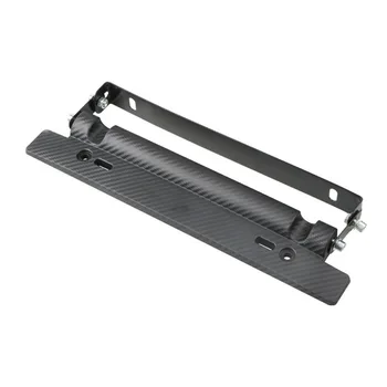

Universal Adjustable Car Number License Plate Frame Bracket Holder Carbon Fiber Auto Front Mount Bumper Brackets