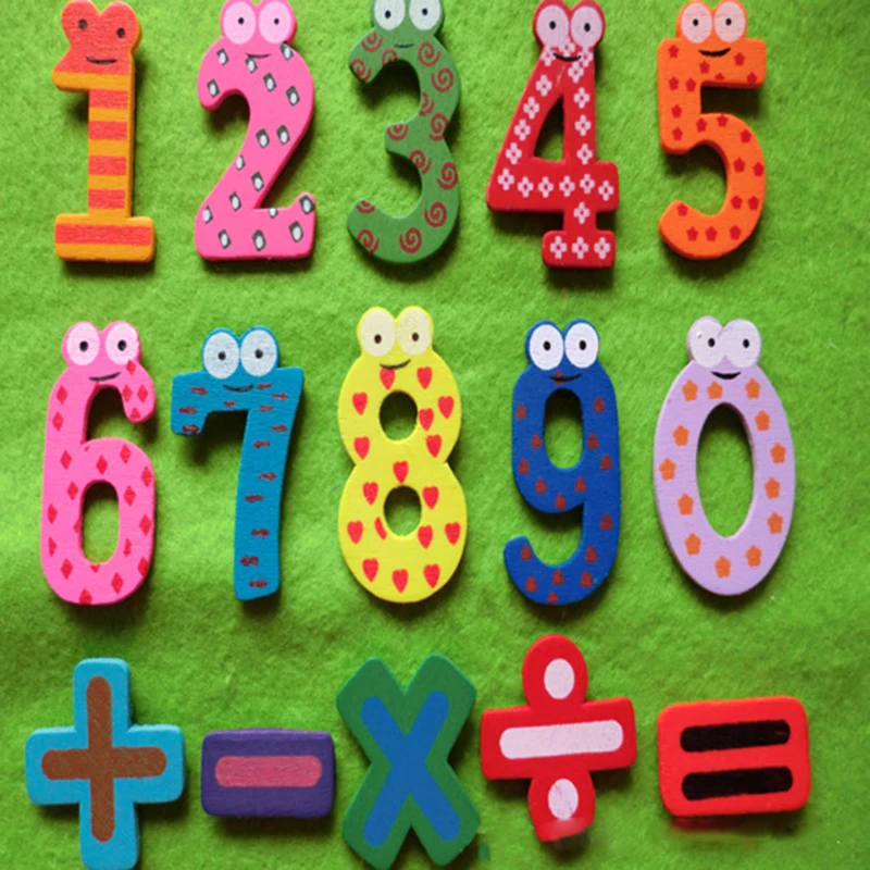 15 шт./компл. математические игрушки Монтессори Развивающие деревянные игрушки для детей детские номер магниты на холодильник цифры палочки подарок