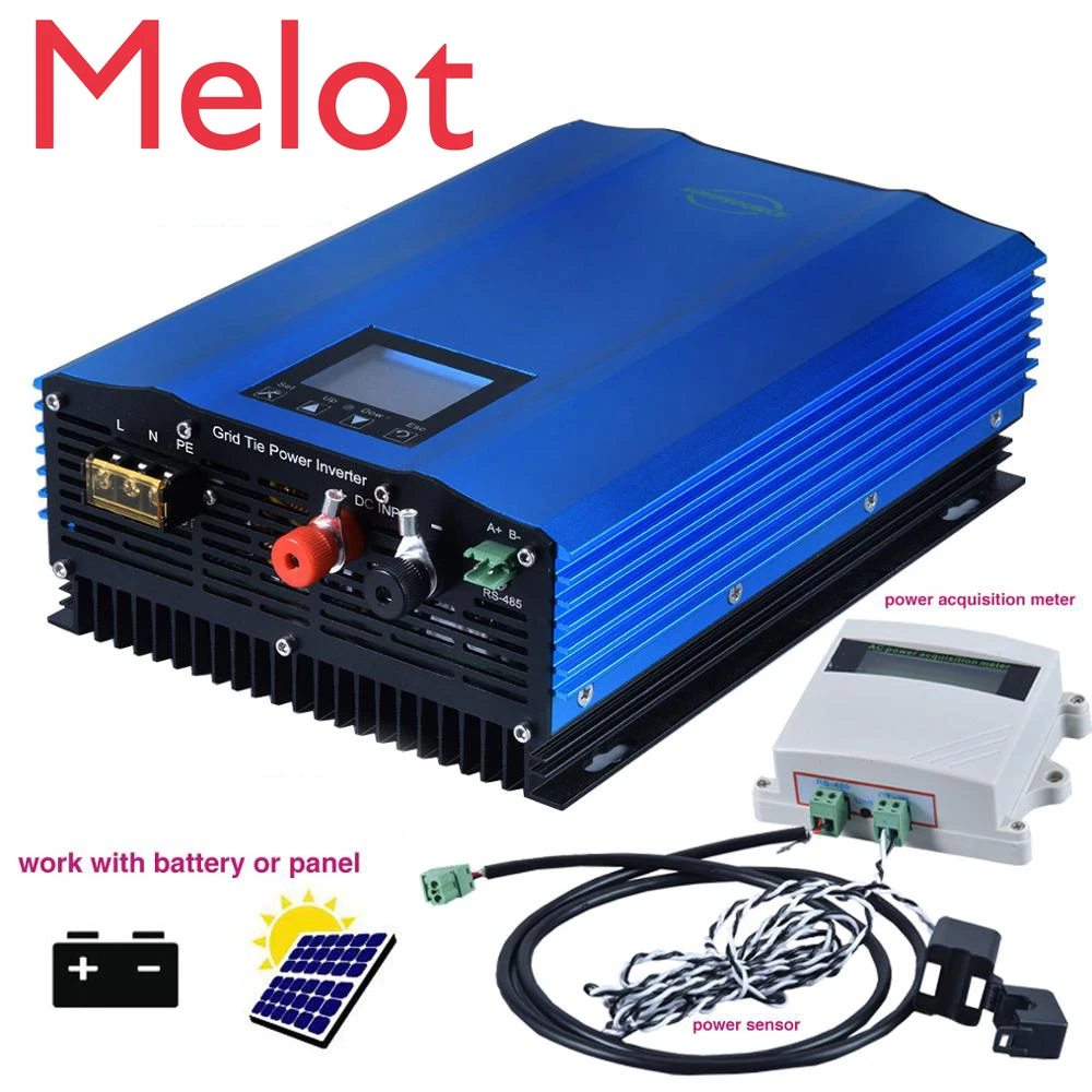 

1200W Grid Tie Inverter with limiter,LCD display Battery Discharge Mode Solar Panel Grid Tie Miscro Inverter