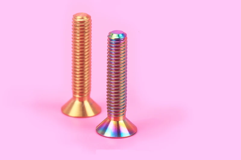 1PCS RISK M6*30mm Titanium Alloy Flat-head Fixed Bolts for Bicycle Headset Stem Cap Cycling MTB Mountain Bike Screws M6x30mm