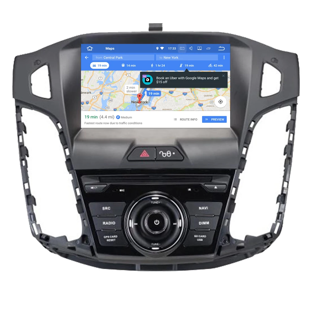 Автомобильный мультимедийный плеер RoverOne для Ford Focus 3 2012 2013 2014 Android 10 4 Гб + 64 ГБ