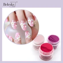 BELESKY акриловые блестки порошок 10 gram/jar 3D ногтей советы строитель расширение резьба Маникюр dip Акриловая жидкость система