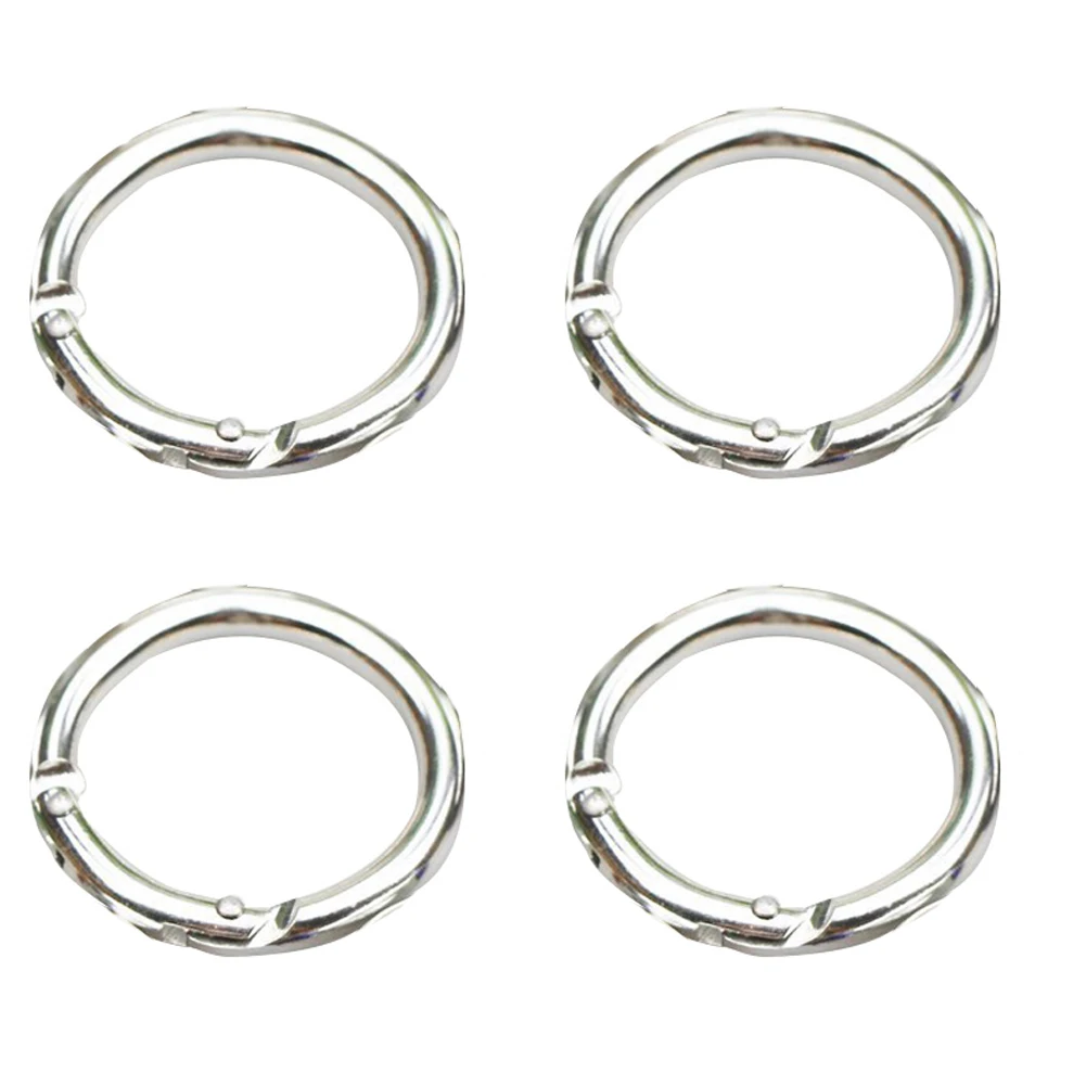 

4 Pcs Accessories Key Holder Outdoor Carabiner Aluminum Alloy Travel Climbing Hooks Tent Snap Clips Mini Rope Bottles Round
