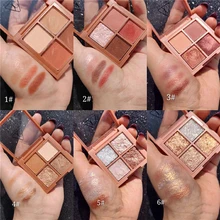 Oogschaduw Palet 4 Kleur Matte Ui Parelmoer Fijne Glitter Oogschaduw Make Comestics Gereedschap Gemakkelijk Te Dragen Oogschaduw TSLM2
