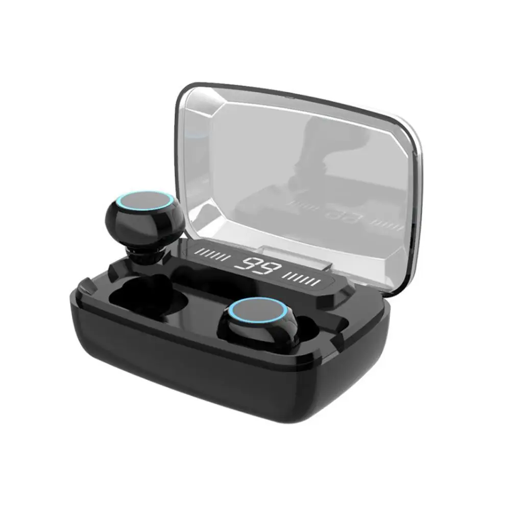 M11 TWS Bluetooth 5,0 наушники со светодиодный цифровым дисплеем IPX7 Водонепроницаемая мини беспроводная гарнитура с бинауральным HD вызовом