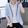 2022 Men's Sleeve Small Suit Youth Summer Ultra-Slim blazer Handsome Trend Splicing blazer ► Photo 2/4