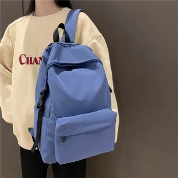 

High-quality Nylon Schoolbag Female Simple Wild Large-capacity Computer Backpack Multi-function Student Sports Travel Bag