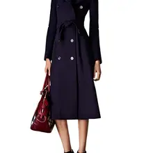 Genuo Новинка зимнее шерстяное пальто женское с длинным рукавом Верхняя одежда куртка Повседневная Осень Зима Элегантное длинное пальто размера плюс