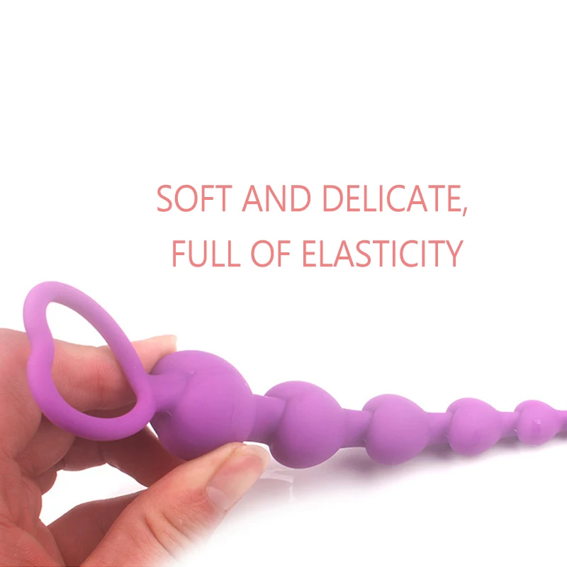 Heart beads Soft Anal Plug anus Toys Big Balls Silicone G-Spot Stimulating Butt Plugs Adult Sex Couple Sexy
