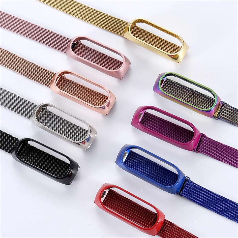 

New Magnetic Strap For Xiaomi Mi Band 5 Wrist Metal Bracelet Screwless Stainless Steel MIband for MiBand 5 Wristbands Pulseira