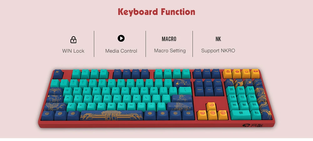 Akko Beijing 3108 V2 108 Key PBT Keycap Type-C Wired Mechanical Gaming Keyboard