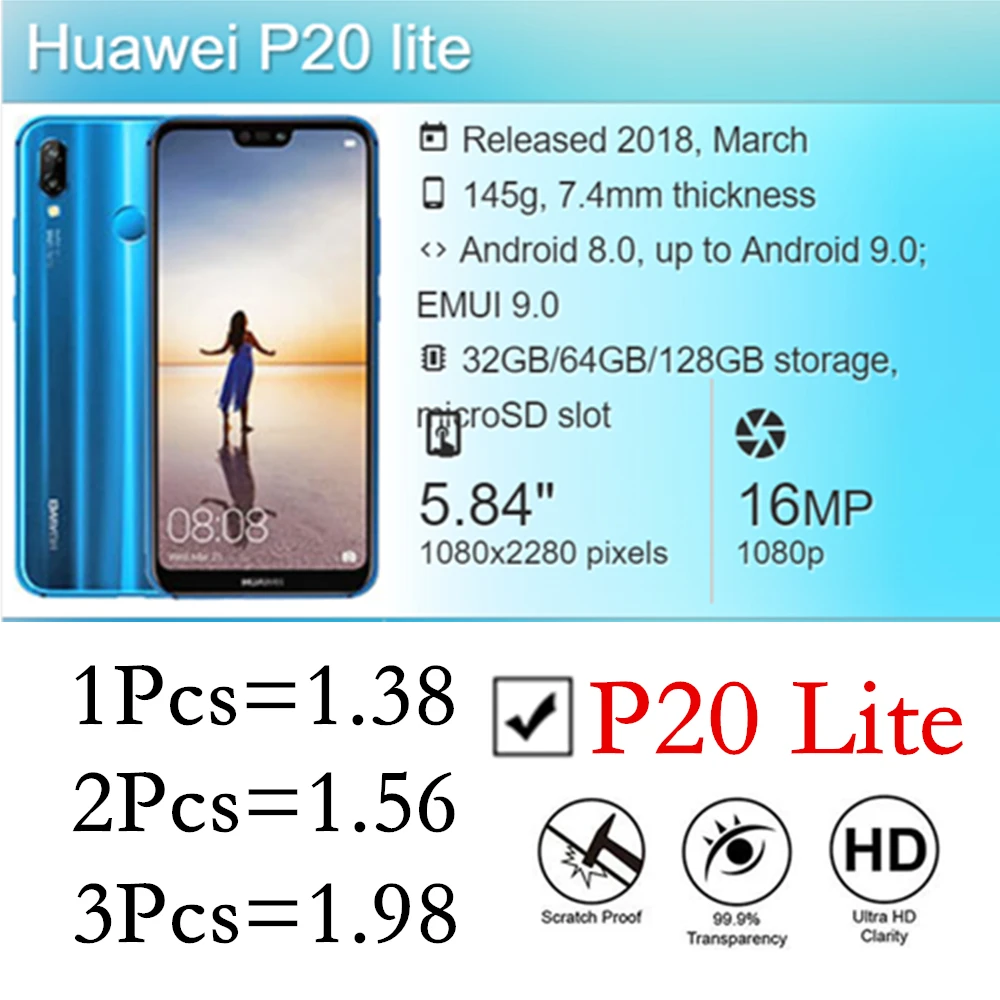 Защитное стекло p20 светильник для huawei p20 lite Защитная пленка для экрана p 20 20 lite закаленное стекло p20lite p20 светильник huawey armor