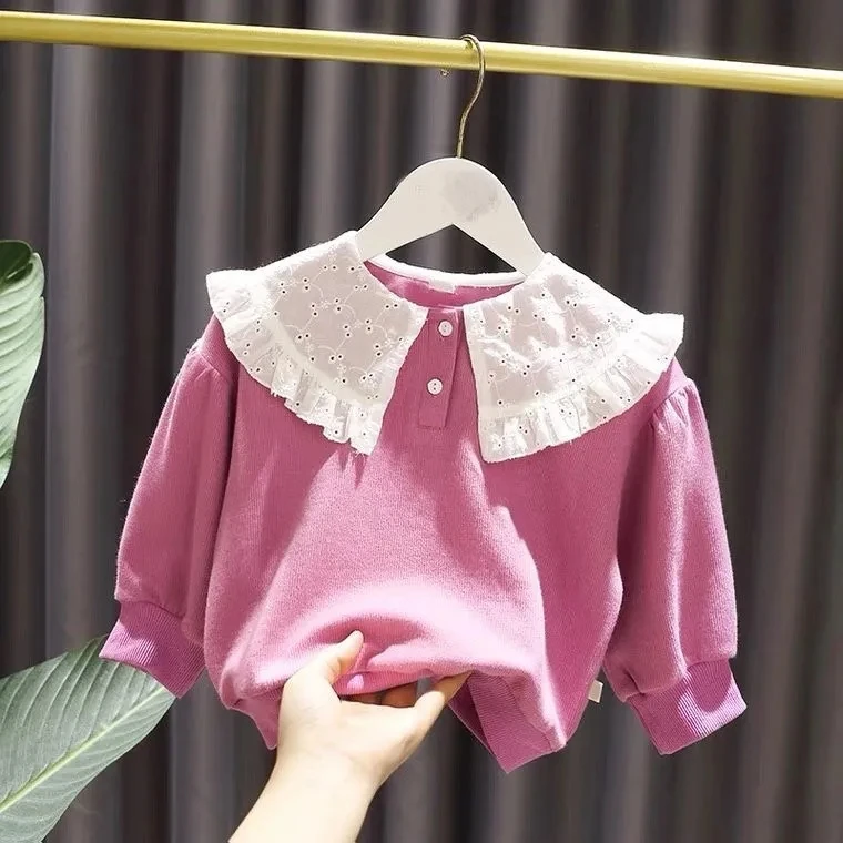 baby girl hooded top Girls sweater autumn new Korean fashion baby kids girls baby tops loose casual children's cotton casual bottom sweaters P4 290 children's hoodie