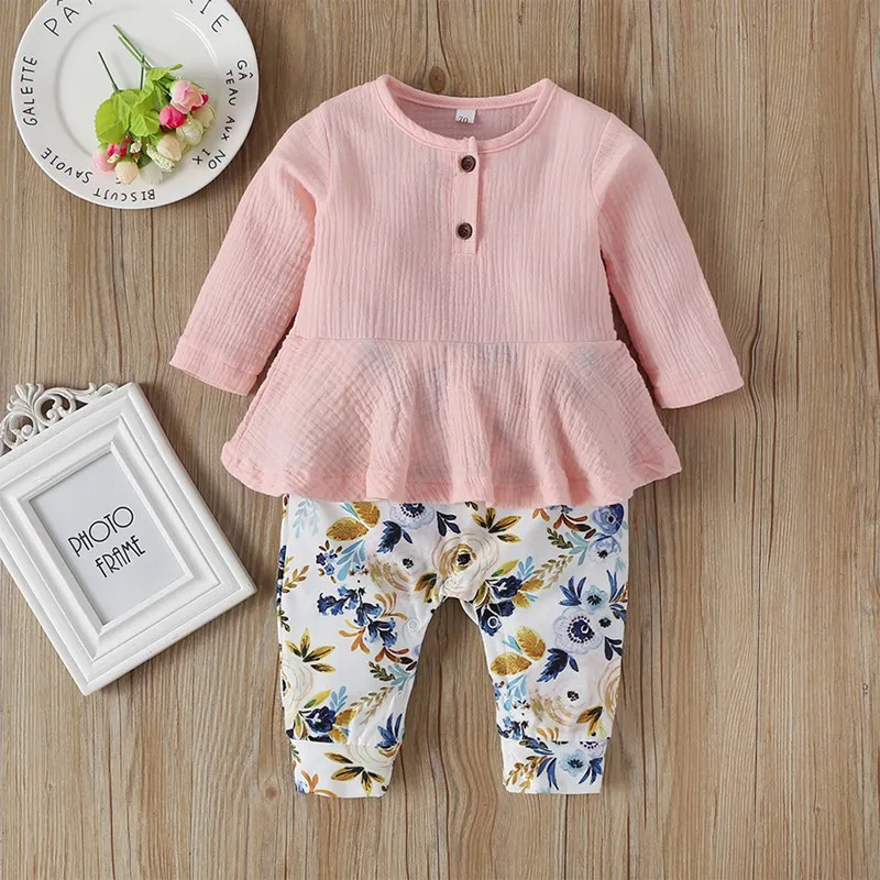 

Warmer Baby Cute Romper Long Sleeve Baby Girls Fashion Beauty Leisure Floral Print Jumpsuit Spring And Autumn For Baby