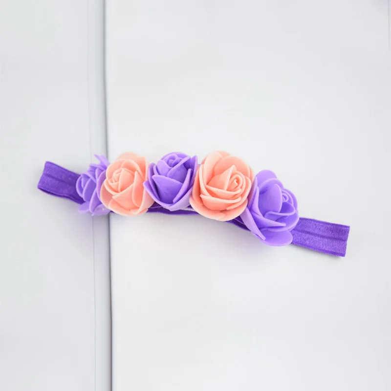 Яркие цвета для детей ясельного возраста милый DIY цветок ребенок девочка ручной работы 1 шт. фото инструменты новорожденный Эластичный регулируемый Прекрасный 5 цветов