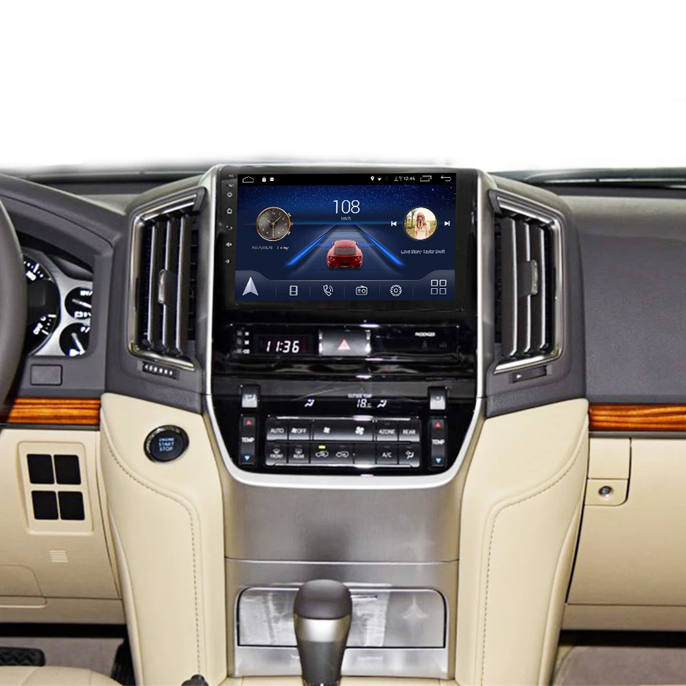 

4G Lte Android 9.0 GPS multimedia navigation system For Toyota Land Cruiser 2015 16 17 18 car dvd player pillow headrest radio