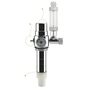 

DIY CO2 Generator System Stainless Steel Bottle Tools with Pressure Gauge Automatic Pressure Relief Valve Bubble Counter EU/US