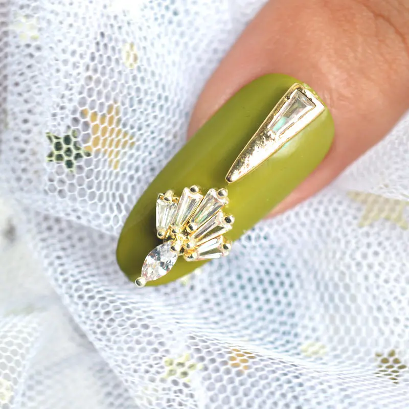 5 шт. Роскошный цветок Любовь 3D дизайн ногтей циркон украшения для ногтей Кристаллы Стразы аксессуары для ногтей украшения для ногтей Подвески для ногтей