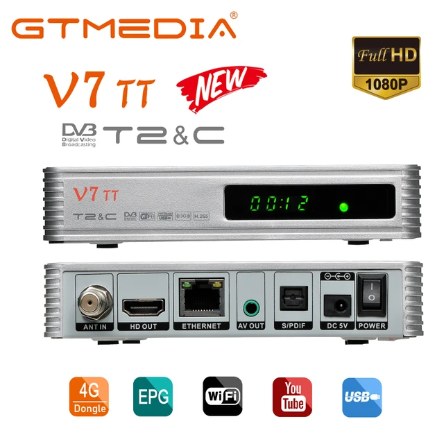 GTMedia V8 Turbo 1080p Wifi TDT - Receptor Satélite