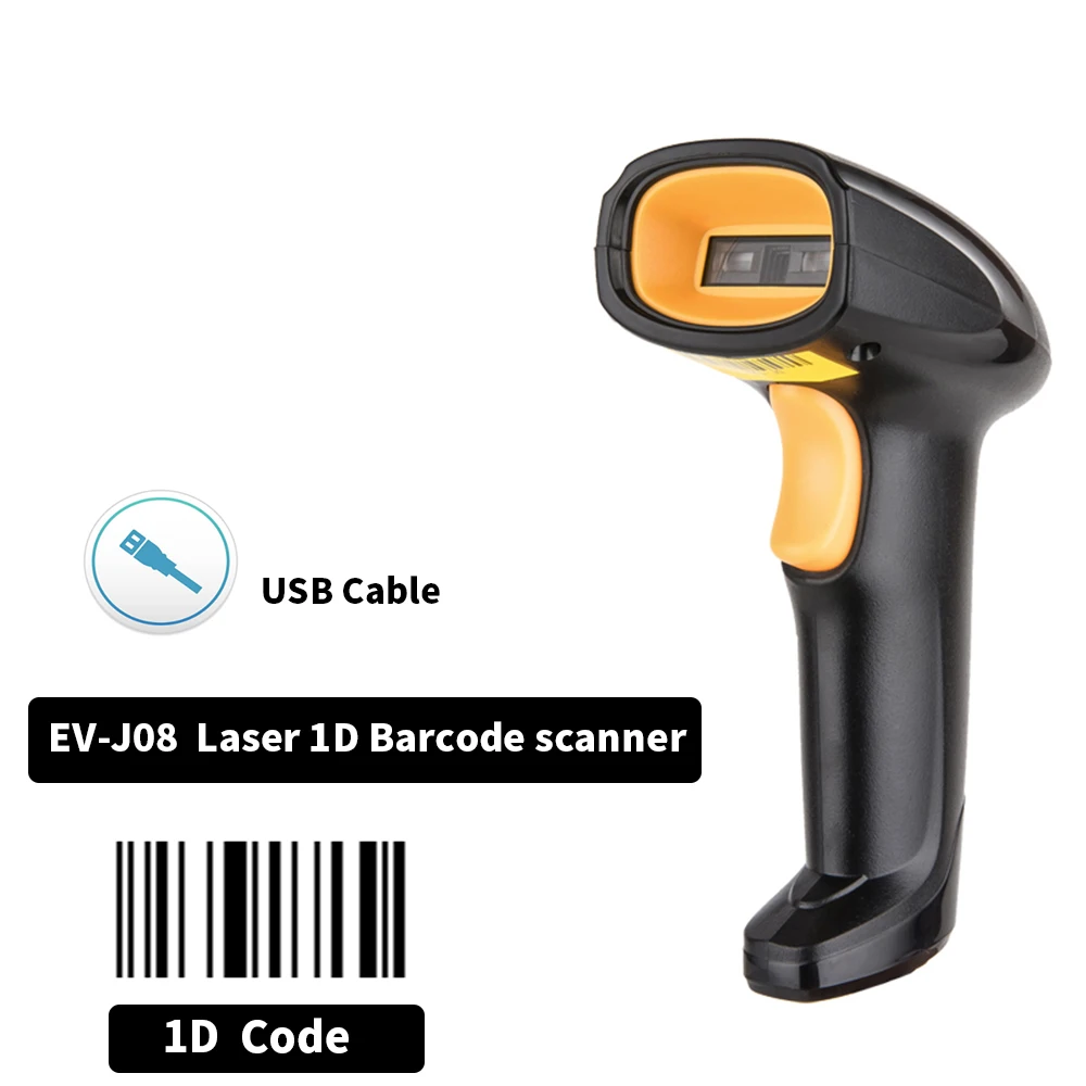 Ev-Ja5 Scanner Di Codici A Barre Bluetooth 1D (3-In1) Usb 2.4Ghz Ev-J08 1D Laser Cablato Prezzo Più Economico Lettore Di Codici A Barre Spedizione Gra