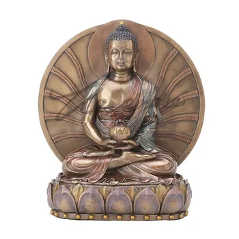

CHINESE STYLE CREATIVE BUDDHA ART FIGURINE AMITABHA STATUE RESIN CRAFTS HOME DECORATION ACCESSORIES BIRTHDAY GIFT R4181