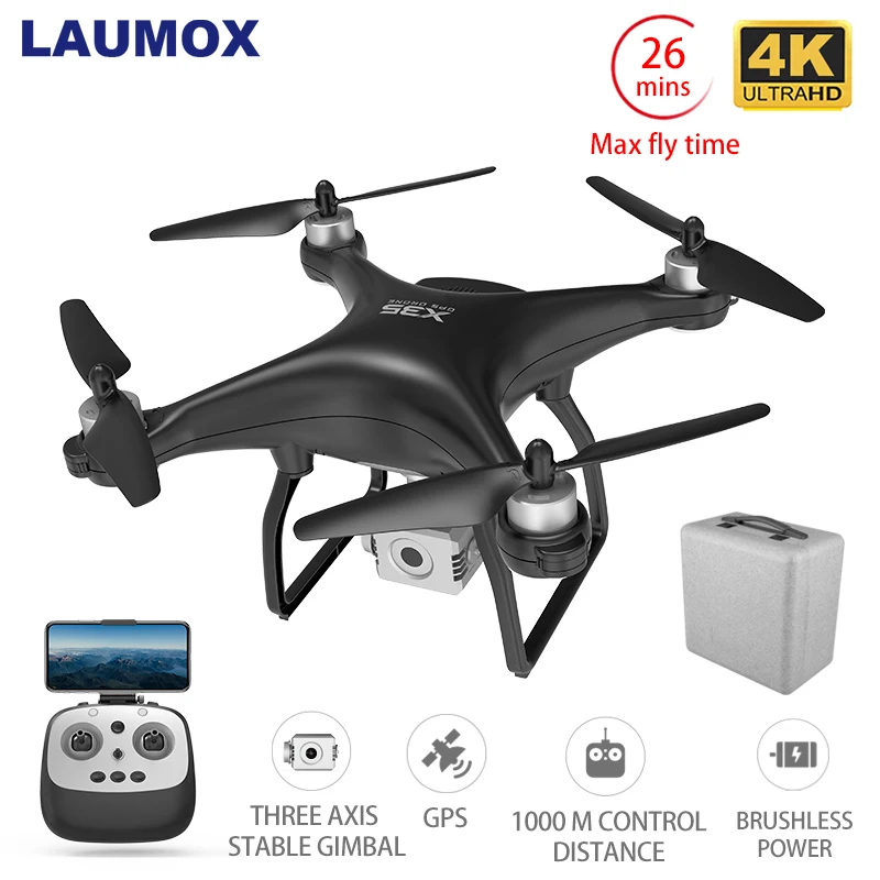 LAUMOX X35 Дрон GPS WiFi 4K HD камера профессиональный Радиоуправляемый квадрокоптер