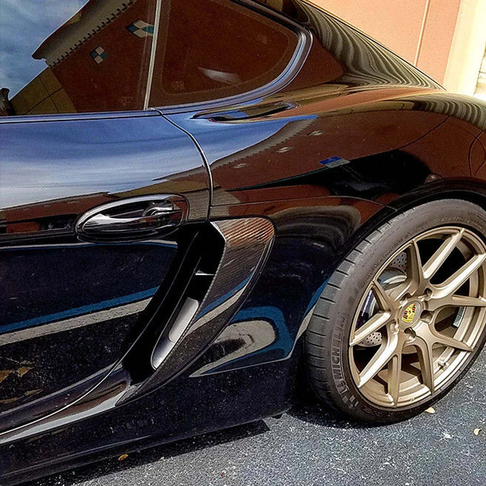 Боковые Воздухозаборники из углеродного волокна для Porsche 718 Boxster Cayman- GT4 style