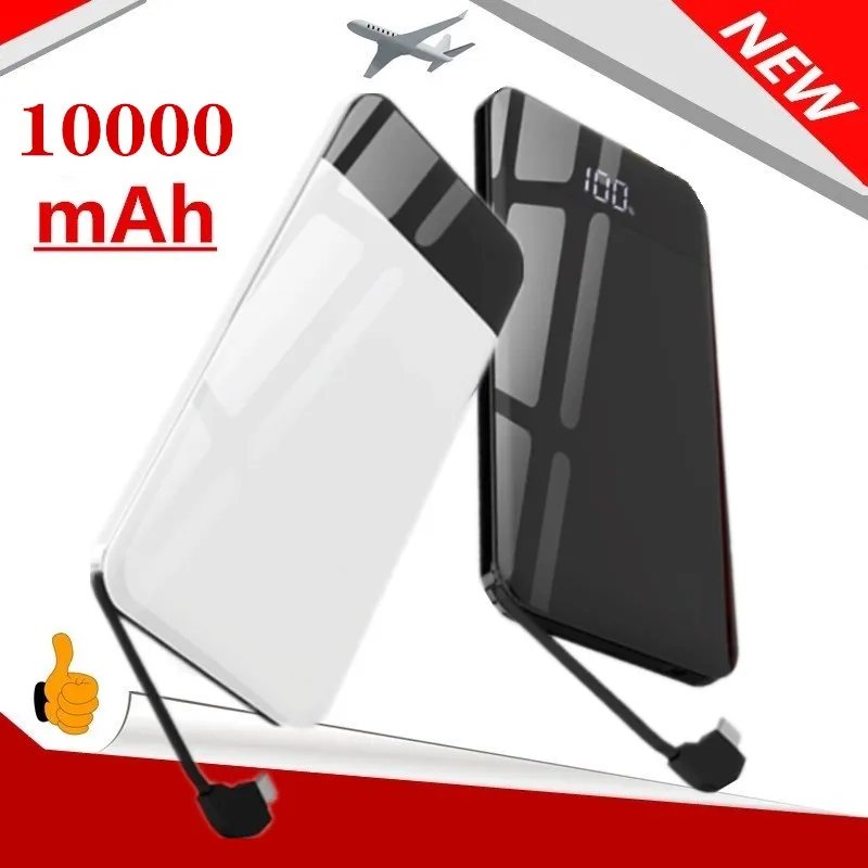 Портативное зарядное устройство 10000 мА портативное USB Внешнее для Xiaomi Samsung iPhone Huawei