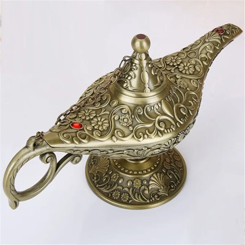 Aladin Lamp Traditional Hollow Out Fairy Tale Magic Aladin Wishing Genie Lamp Tea Pot Retro Home Decor Accessories M4215 Aladin Lamp Traditional Hollow Out Fairy Tale Magic Aladin Wishing Genie Lamp Tea Pot Retro Home Decor Accessories M4215