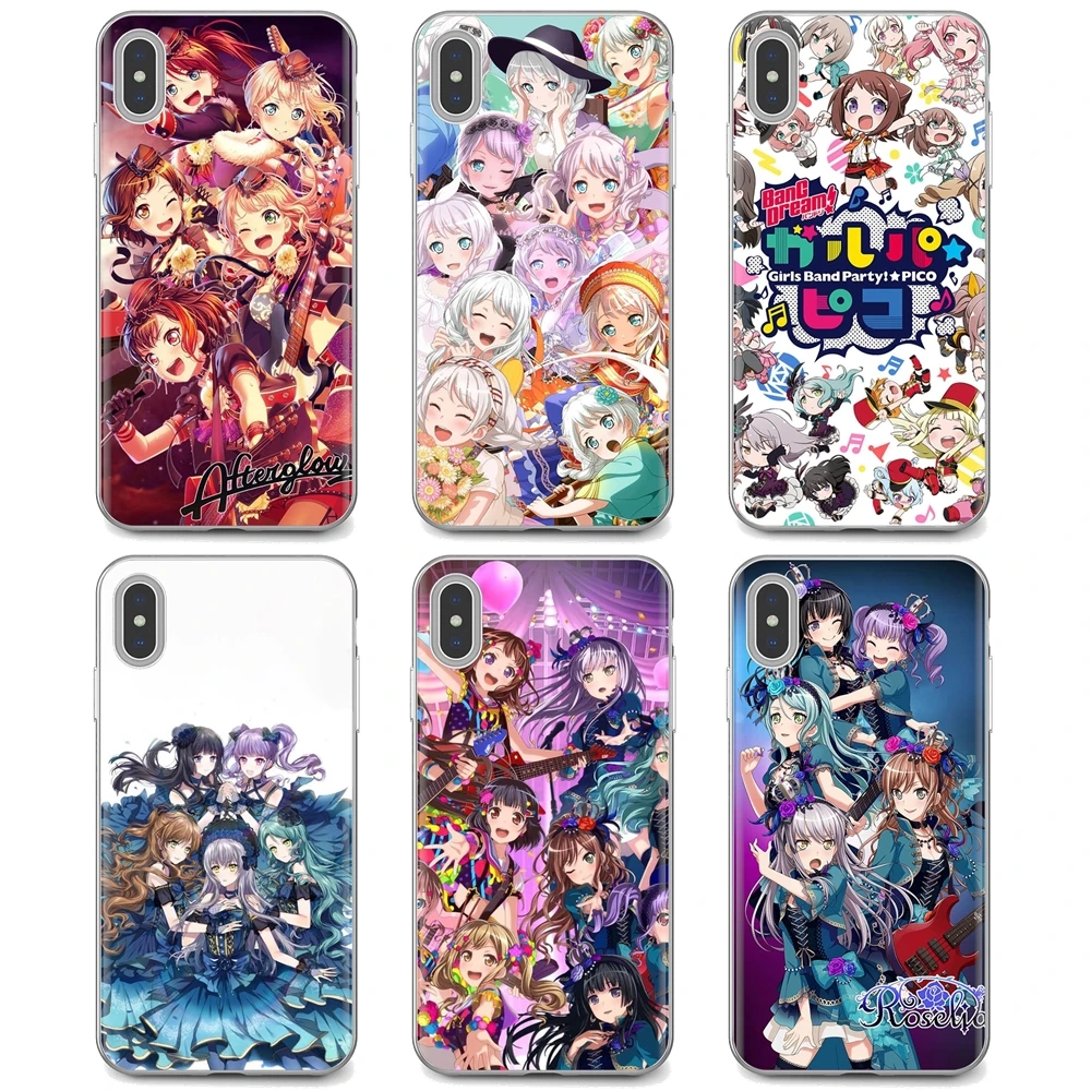 BanG Dream аниме девушка для iPod Touch iPhone 11 Pro 4 4S 5 5S SE 5C 6 6S 7 8 X XR XS Plus Max мягкие чехлы из
